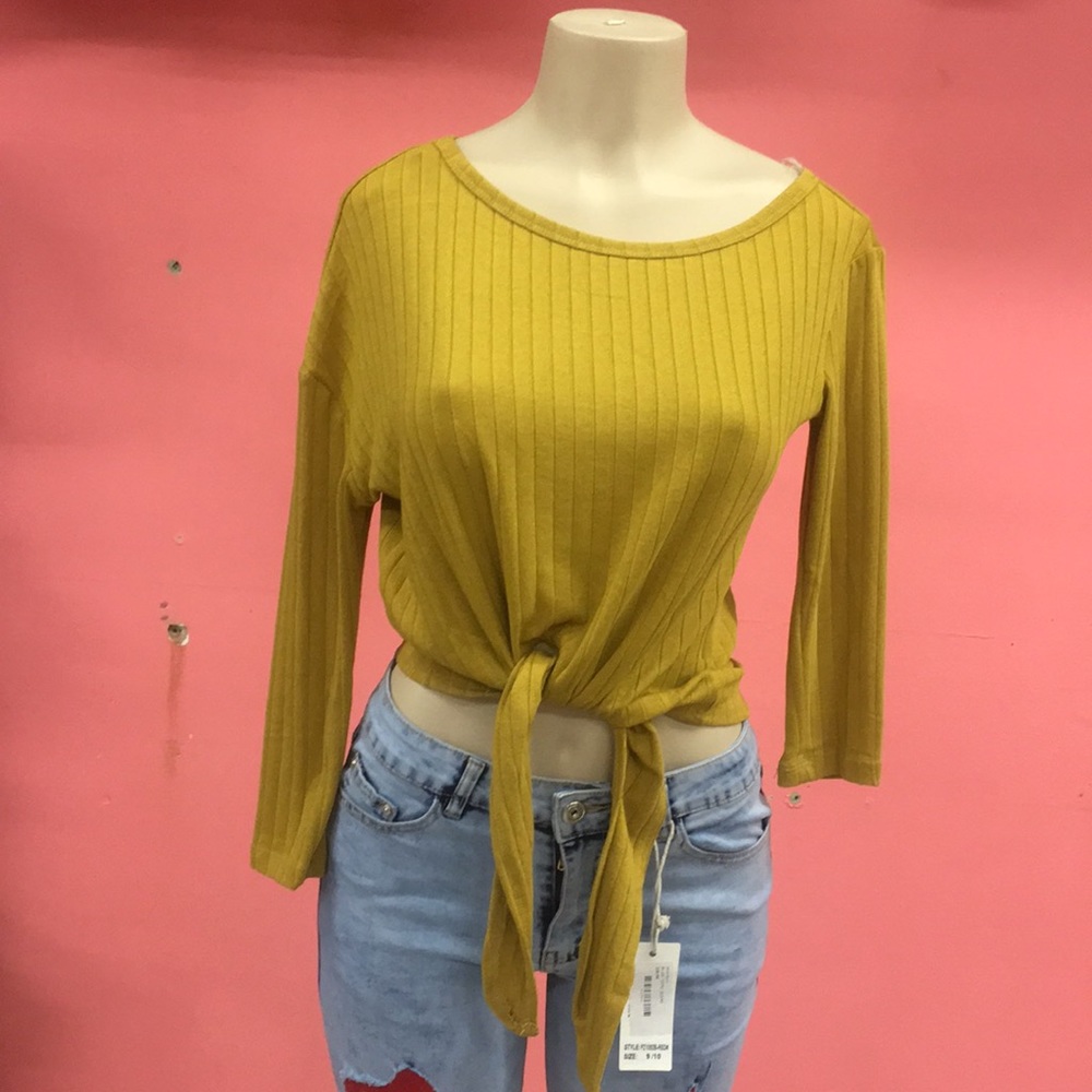 NWT mustard color teen sweater